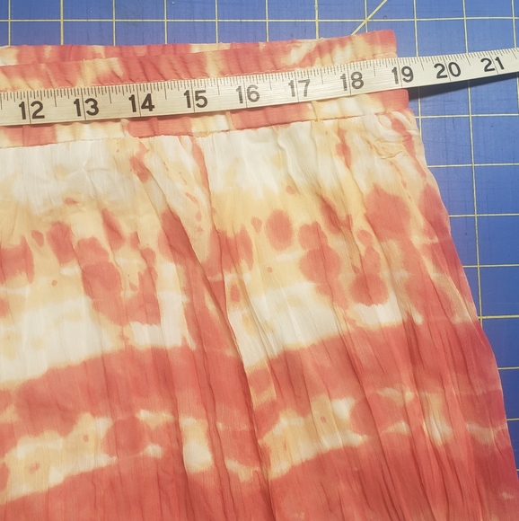 Coral Tie Dye Maxi Skirt - Dressbarn XL - Picture 3 of 6